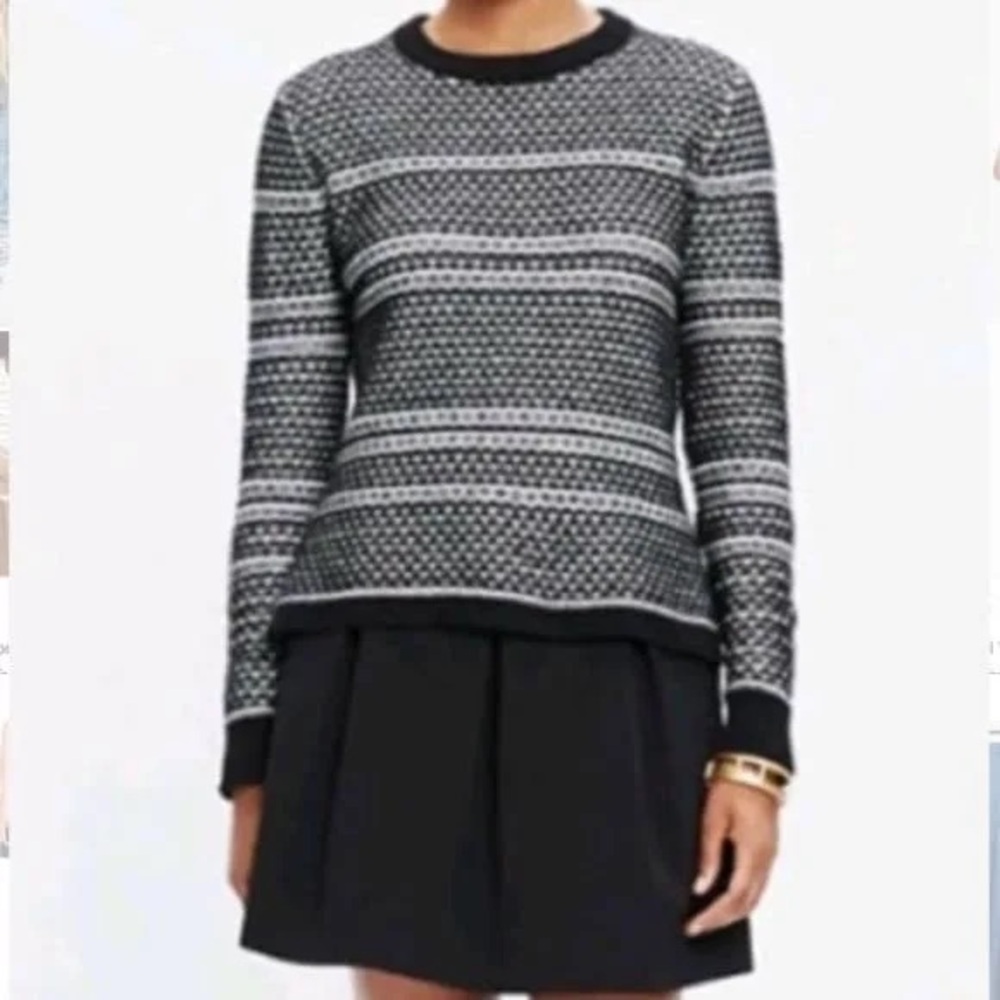 Madewell Fine Print Pullover Sweater Size Small